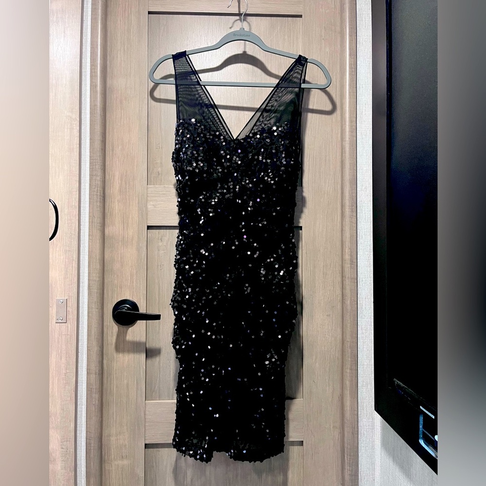 Rubber ducky Black Sequin Dress sz Medium